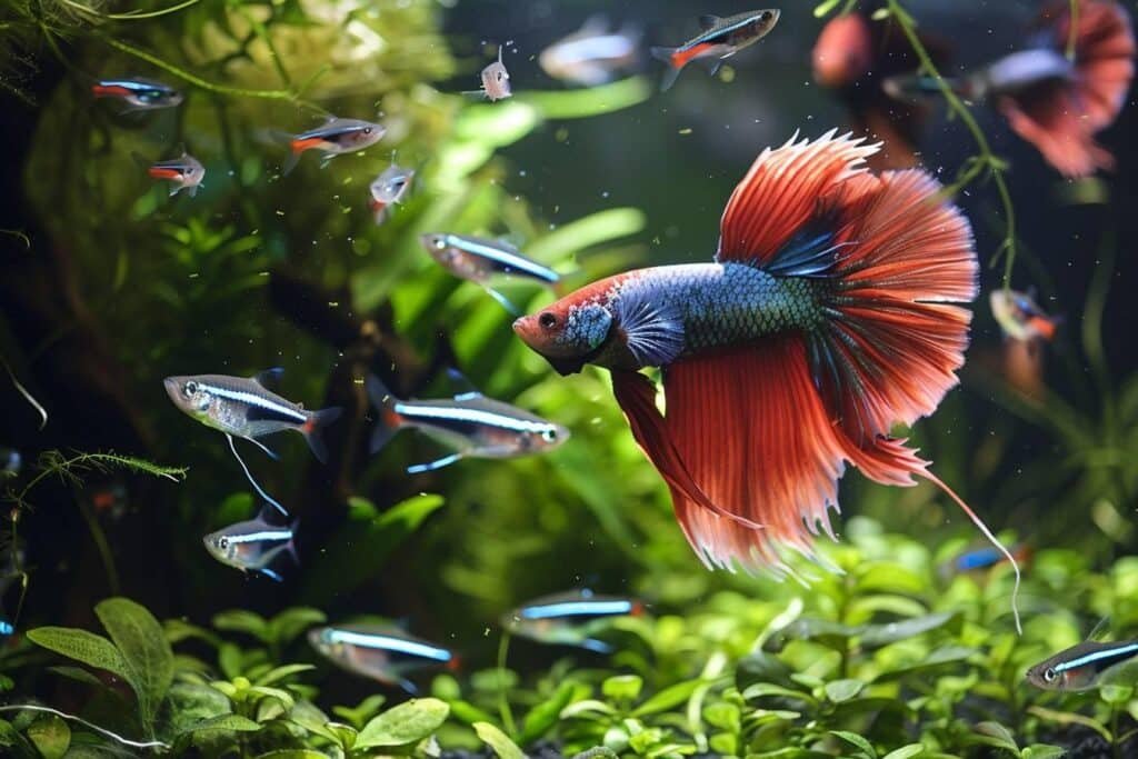 Betta avec autre poisson : cohabitation réussie en aquarium