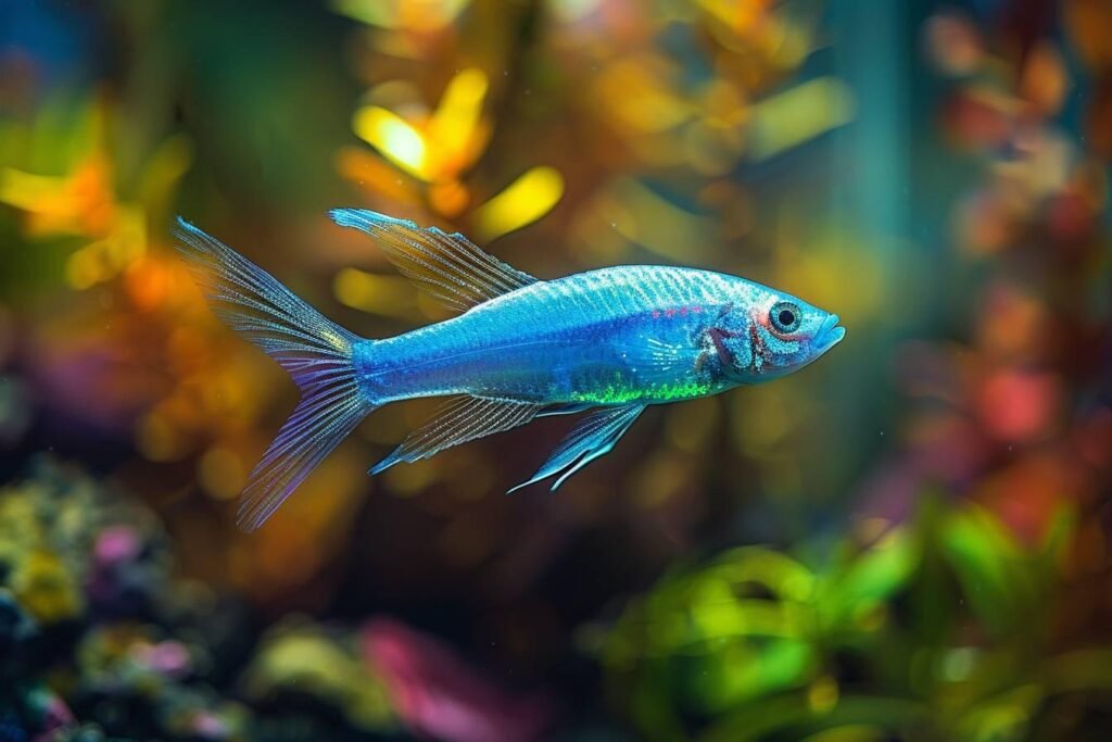 Neon blue aquarium fish: care and breeding advice