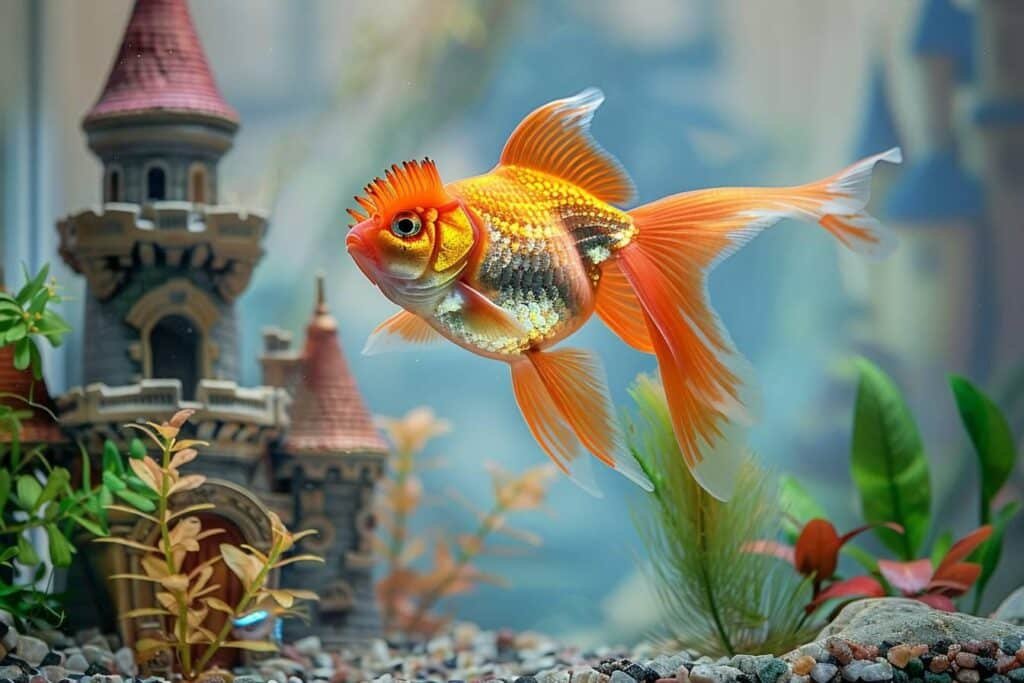 Poisson rouge tête de lion oranda : caractéristiques et soins