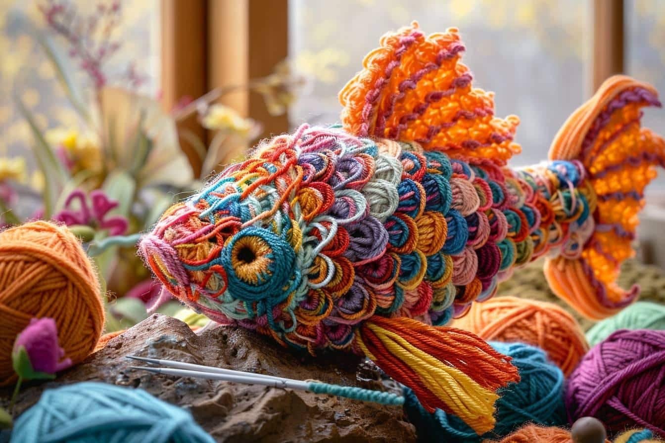 Poisson pompon laine : tutoriel facile et amusant