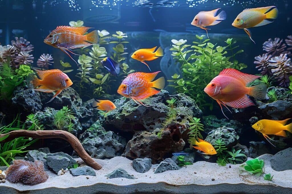 Aquascape cichlid: creating a natural habitat for these fish