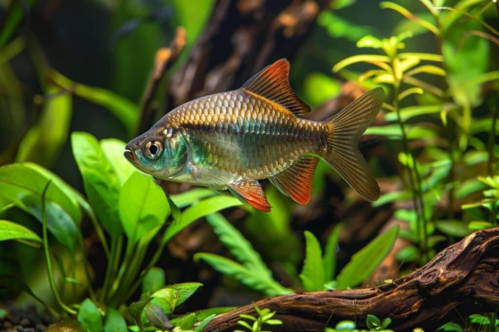 Poisson hachette nain : caractéristiques et soins en aquarium