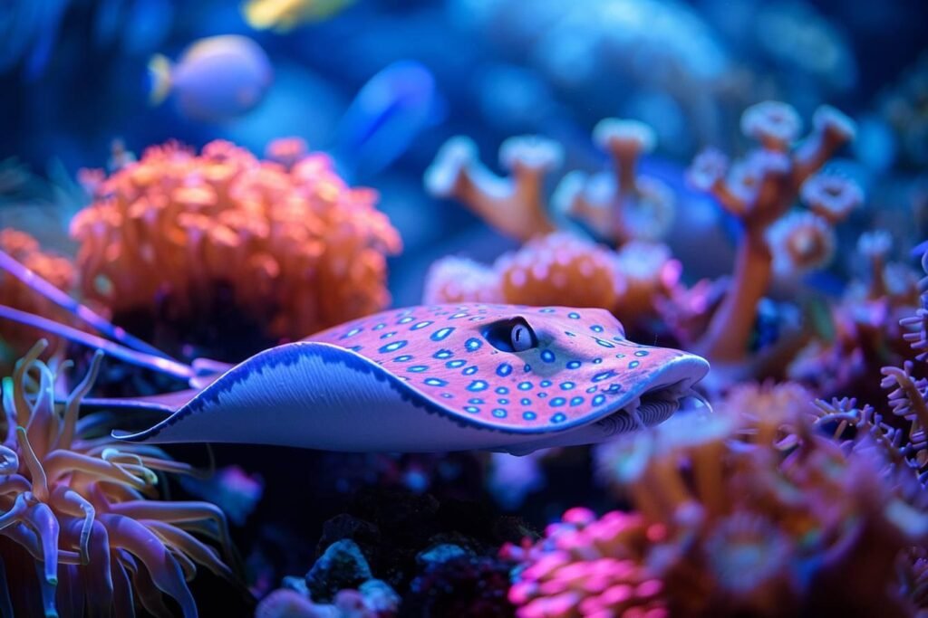 Neotrygon kuhlii: characteristics of the blue-spotted stingray