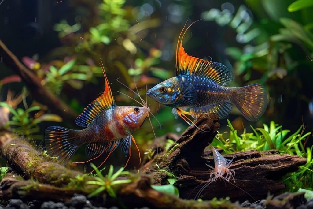 Ramirezi et crevette : cohabitation en aquarium d'eau douce